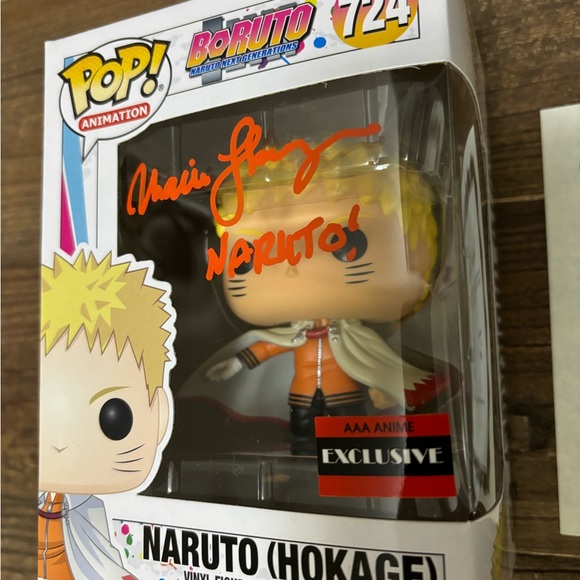 Naruto Hokage Boruto Funko Pop - SIGNED by Maile Flanagan - COA - Picture 3 of 3